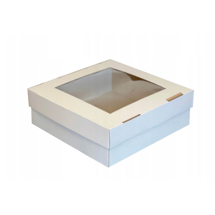 Коробка з віконцем для пончиків 300x300x100 мм