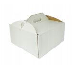 Białe pudełko kartonowe na wyroby cukiernicze 300x300x150mm