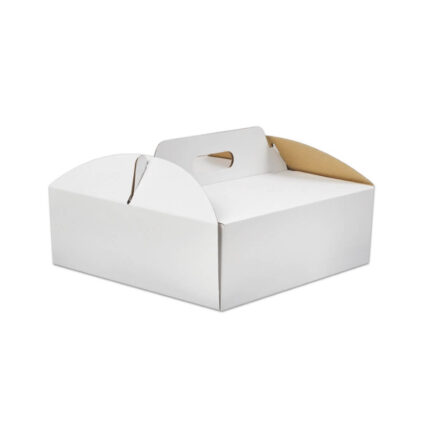 Białe pudełko tekturowe na wyroby cukiernicze 300x300x150mm