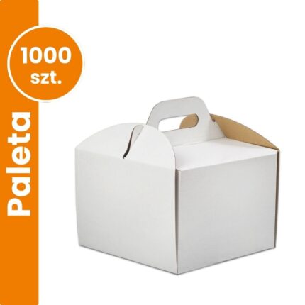 Białe kartony na tort i inne wypieki- oferta hurtowa 210x210x150 mm