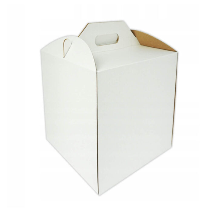Karton w kolorze białym na tort 300x300x350 mm