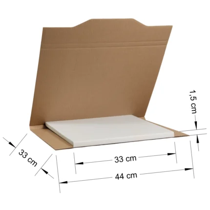 Wzmocnione pudełko białe na płyty winylowe 33x33x1,5 cm
