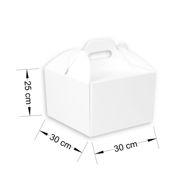 Karton na tort 300x300x250 mm Obustronnie bielony