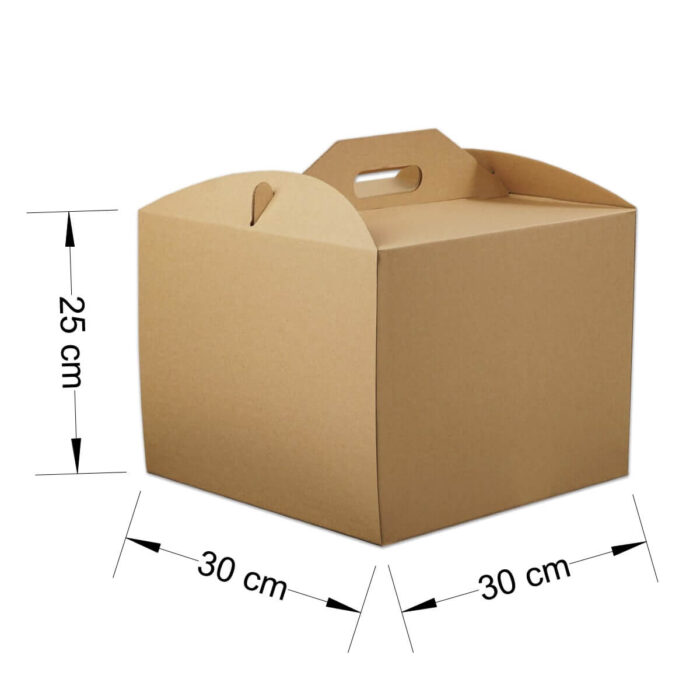 Naturalne pudełko na słodkie podarki 300x300x250 mm
