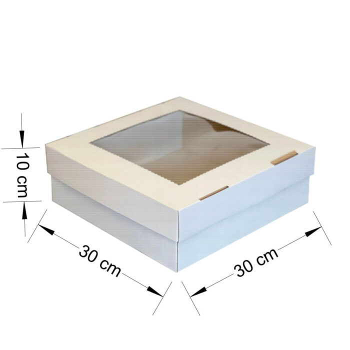 Pudełko z okienkiem na prezent 300x300x100 mm