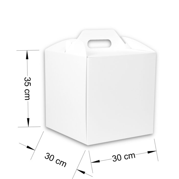 Śnieżnobiałe pudełko na słodkie podarki 300x300x350 mm