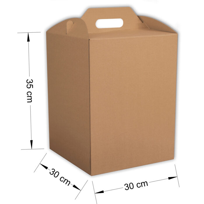 Naturalne pudełko na słodkie podarki 300x300x350 mm