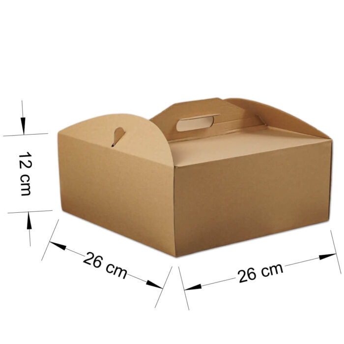 Naturalne pudełko na słodkie podarki 260x260x120 mm